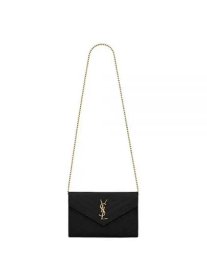 Monogram Matelasse Chain Shoulder Bag Black - SAINT LAURENT - BALAAN 2