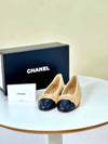 Two Tone Lambskin Ballerina Beige Black - CHANEL - BALAAN 4