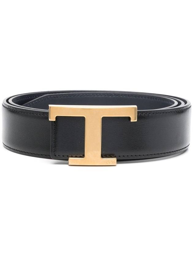 T Timeless Reversible Leather Belt Blue - TOD'S - BALAAN 2