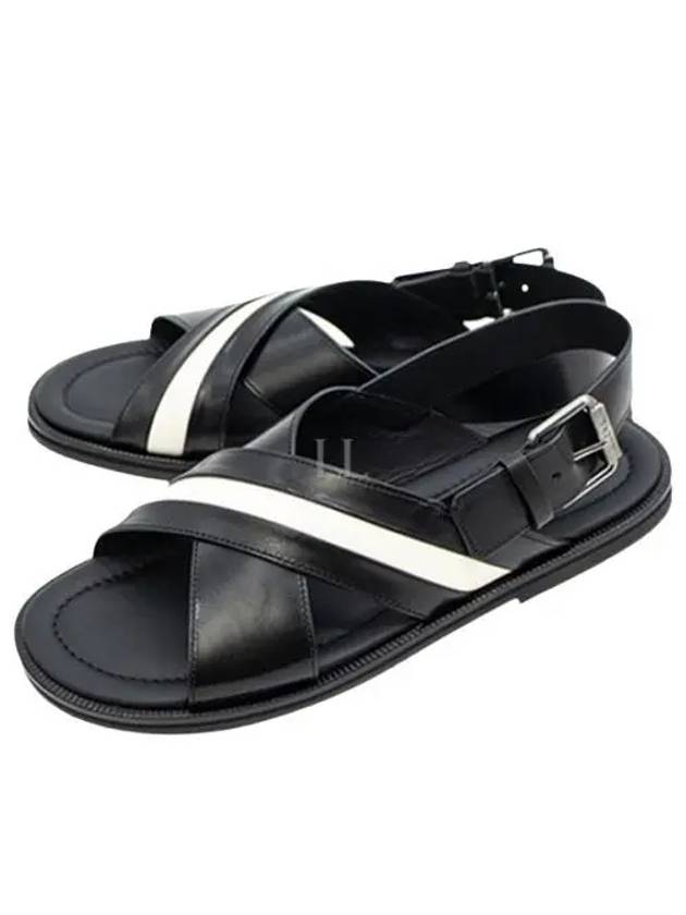 Jamilo Strap Leather Sandals Black - BALLY - BALAAN 2