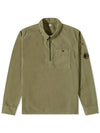 Lens Detail Ripstop Quarter Zipper Long Sleeve Shirt Green - CP COMPANY - BALAAN 1