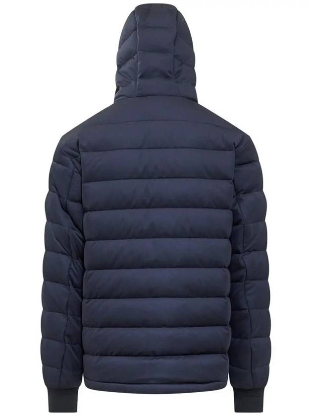 CIRON logo patch hood padded jacket navy 1A000 73 899RX 742 - MONCLER - BALAAN 3