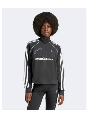 adidas half zip sweatshirt black IT9703 - ADIDAS - BALAAN 1