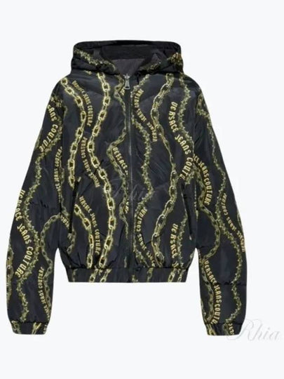 Chain Couture Reversible Puffer Hooded Zip-Up Black - VERSACE - BALAAN 2