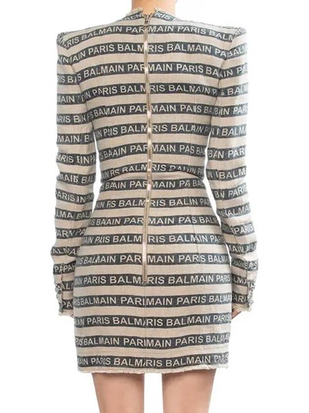 Logo cotton zipper dress RF16288 - BALMAIN - BALAAN 6