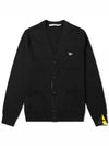 Tricolor Fox Patch Classic Cardigan Black - MAISON KITSUNE - BALAAN 2