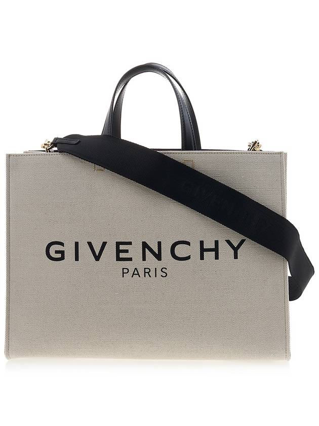 G Logo Canvas Medium Tote Bag Beige - GIVENCHY - BALAAN 2