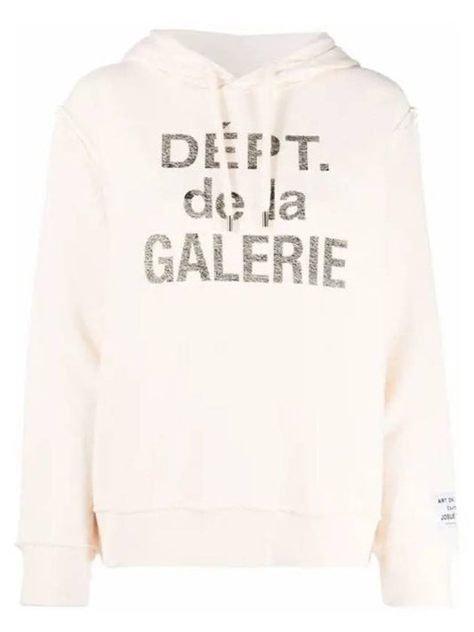 Lanvin logo embroidery booklet hooded sweatshirt Apricot HOG003 - GALLERY DEPT. - BALAAN 1