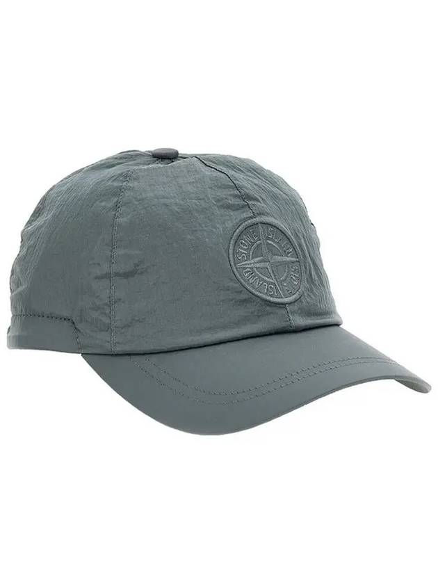 Nylon Logo Ball Cap Green Grey - STONE ISLAND - BALAAN 3