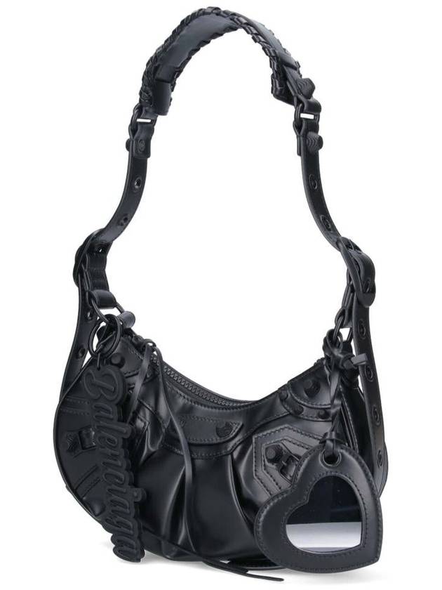 Le Cagole XS Shoulder Bag Latex Nappa Leather Black - BALENCIAGA - BALAAN 3