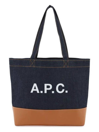 Axel Denim Tote Bag Indigo Blue Brown - A.P.C. - BALAAN 2