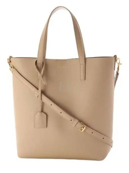 Shopping Toy Supple Leather Tote Bag Dark Beige - SAINT LAURENT - BALAAN 2