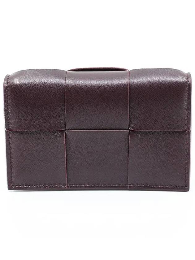 Intrecciato Flap Card Wallet Grape - BOTTEGA VENETA - BALAAN 3