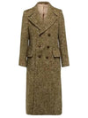 Bernal Herringbone Wool Single Coat Green - GUCCI - BALAAN 2