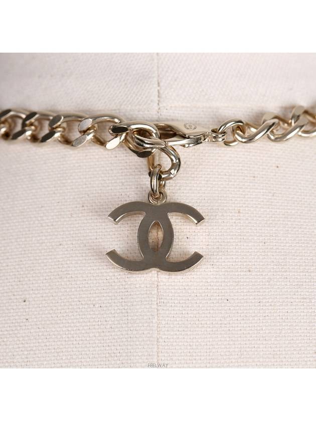 B17 Shoreline Denim Gold Chain Necklace CC Logo - CHANEL - BALAAN 6