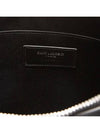 Monogram Silver Logo Clutch Bag Black - SAINT LAURENT - BALAAN 5