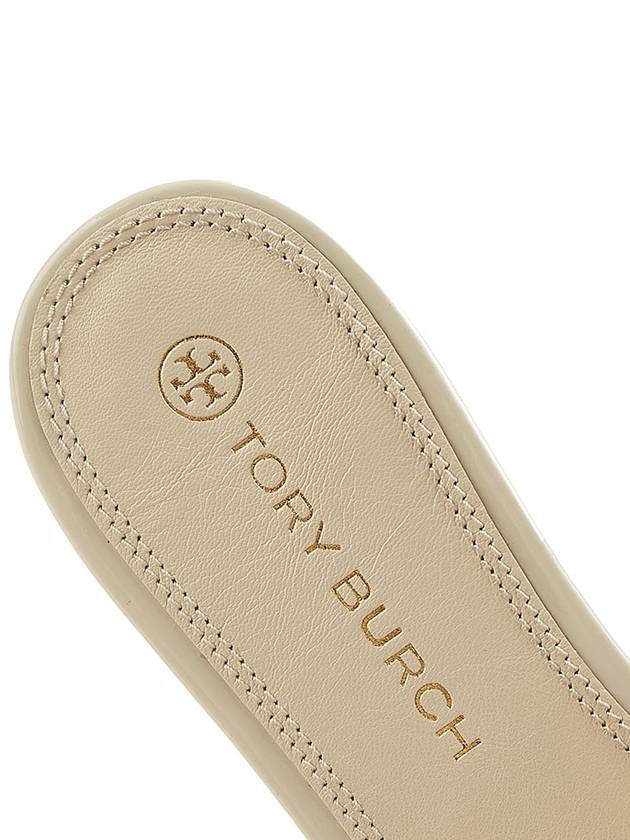 Logo Eleanor Slippers Cream - TORY BURCH - BALAAN 8