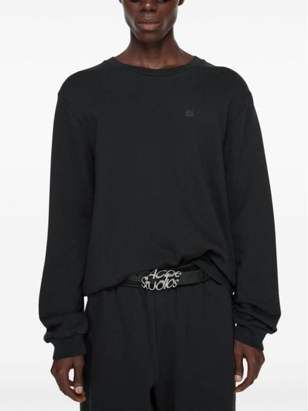 Logo Cotton Sweatshirt Black - ACNE STUDIOS - BALAAN 3