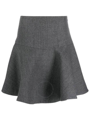 Jil Sander Ladies Antracite Flared Wool Mini Skirt, Brand Size 38 (US Size 8) - JIL SANDER - BALAAN 1