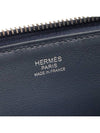 Blue Nuit Clemence leather silver Ultrapla PM shoulder bag D engraved - HERMES - BALAAN 9