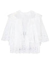 Katia Ruffled Broderie Anglaise Cotton Blouse White - ISABEL MARANT - BALAAN 2