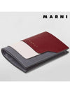 Saffiano Leather Color Block Half Wallet Red - MARNI - BALAAN 5