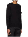 Soft Cotton Crewneck Knit Sweatshirt Black - STONE ISLAND - BALAAN 5