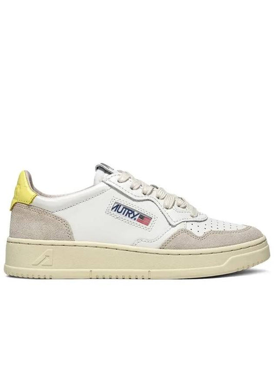 Medalist Yellow Tab Suede Low Top Sneakers White - AUTRY - BALAAN 2