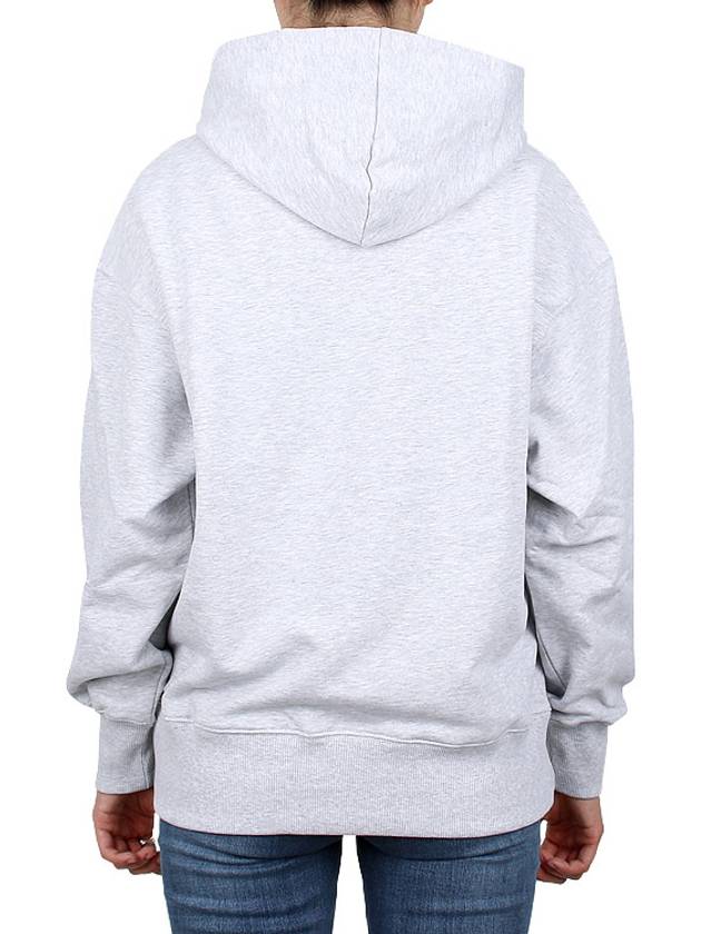 Logo Print Cotton Hoodie Light Grey - MSGM - BALAAN 5