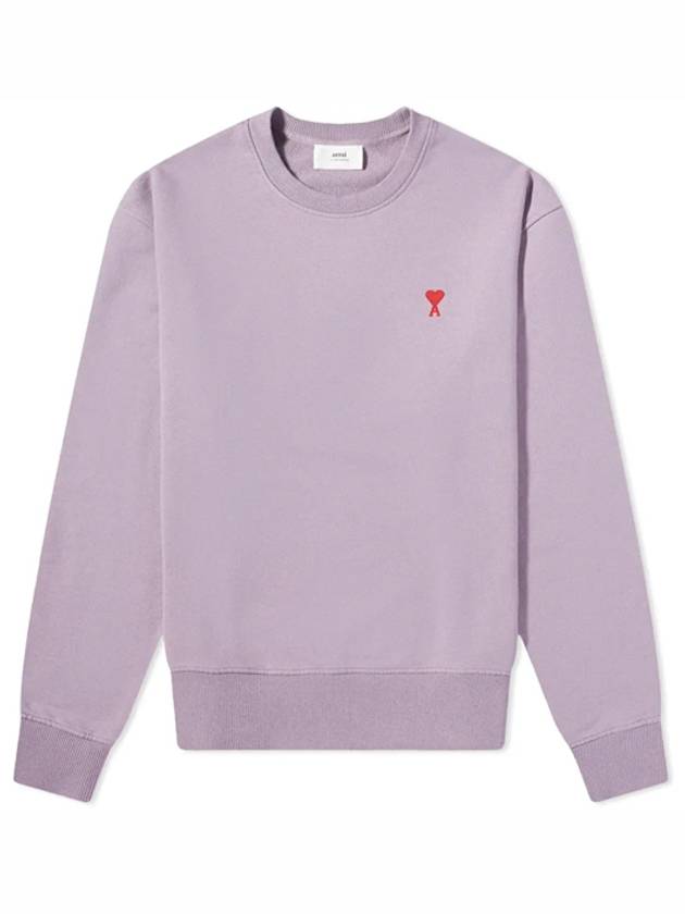 Small Heart Logo Sweatshirt Purple - AMI - BALAAN 2