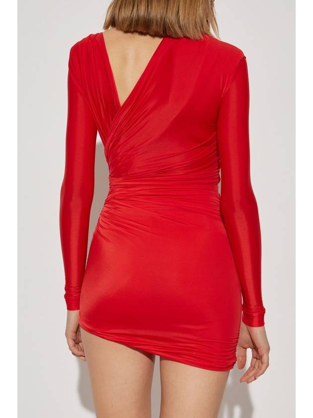 Women's Draped Short Dress Red - BALENCIAGA - BALAAN 5