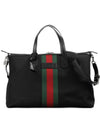 Striped Canvas Tote Bag Black - GUCCI - BALAAN 1