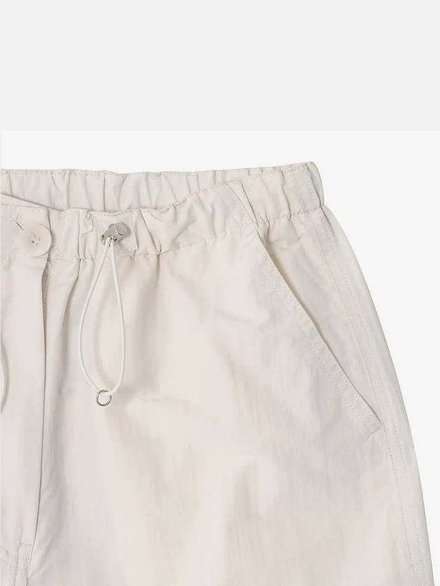Cotton Nylon Parasuit Pants Cream - NOIRER FOR WOMEN - BALAAN 6