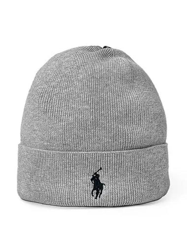 Signature Pony Logo Beanie Grey - POLO RALPH LAUREN - BALAAN 1