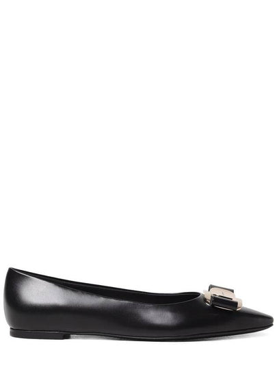 New Vara Plate Ballet Flat Black - SALVATORE FERRAGAMO - BALAAN 2