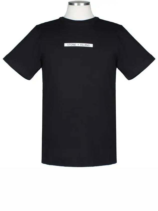 Kids Logo Printed Short Sleeve T-Shirt Black - STONE ISLAND - BALAAN 2