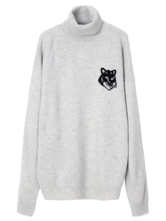 Foxhead Intarsia Comfort High Neck Jumper Men s Knit - MAISON KITSUNE - BALAAN 1