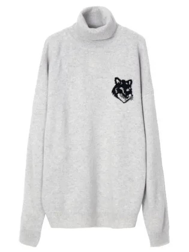 Foxhead Intarsia Comfort High Neck Jumper - MAISON KITSUNE - BALAAN 1