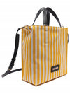 Logo Striped Tote Bag Yellow - MARNI - BALAAN 4