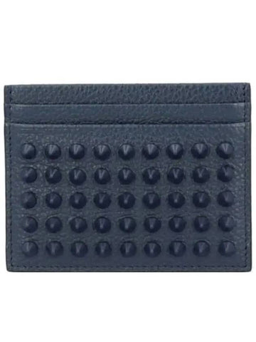 Chios Spike Card Wallet Navy - CHRISTIAN LOUBOUTIN - BALAAN 1