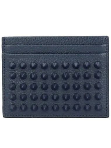 Chios Spike Card Wallet Navy - CHRISTIAN LOUBOUTIN - BALAAN 1