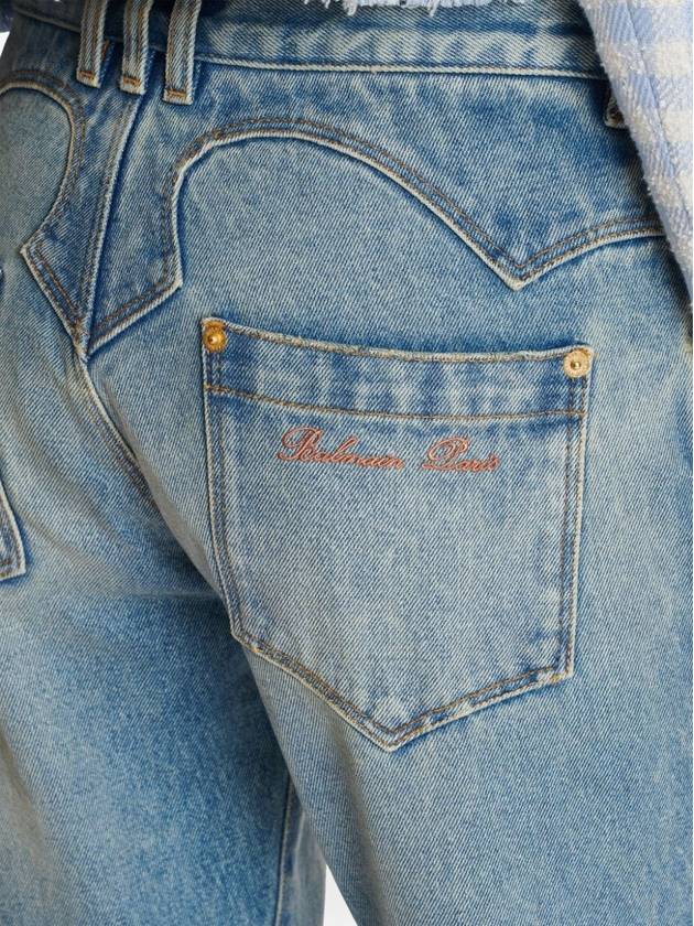 western bootcut denim jeans blue - BALMAIN - BALAAN 7