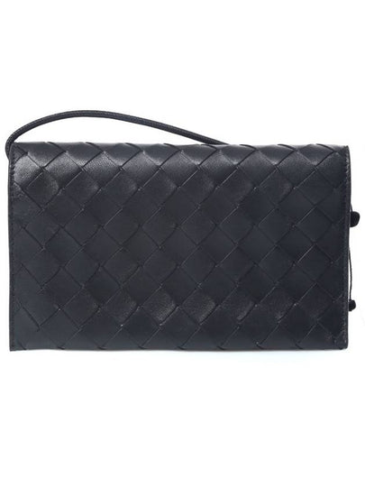 Intrecciato Strap Long Wallet Black - BOTTEGA VENETA - BALAAN 2