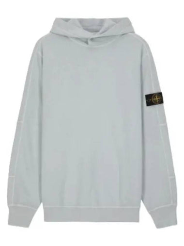 Wappen Button Regular Fit Hood Light Blue - STONE ISLAND - BALAAN 1