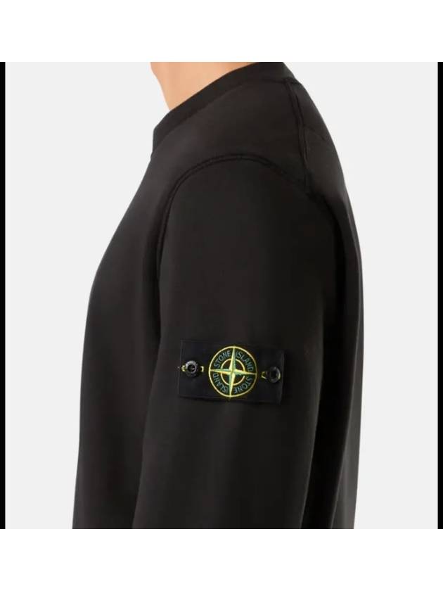 Compass Patch Cotton Sweatshirt Black - STONE ISLAND - BALAAN 7