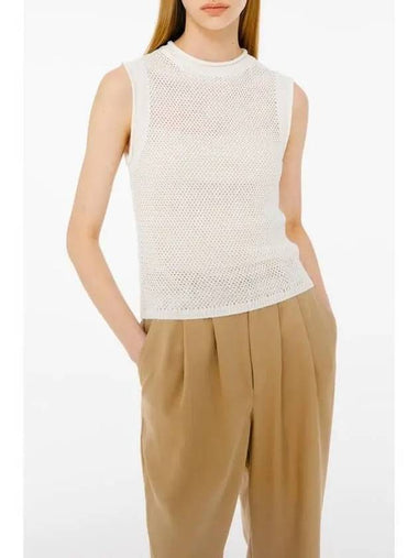 Roll Trim Sweater Tank Top Colton White - REFORMATION - BALAAN 1