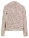 Studded Button Tweed Jacket Pink - VALENTINO - BALAAN 3