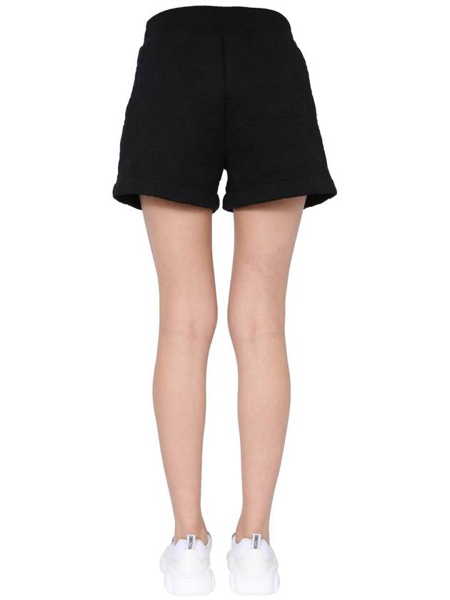 Women's Logo Jewel Chain Shorts Black - MOSCHINO - BALAAN 5