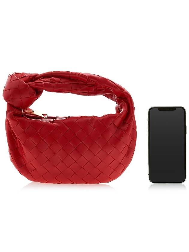 Jodie Intrecciato Small Tote Bag Light Red - BOTTEGA VENETA - BALAAN 7