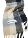 Check Mohair Muffler Blue Beige Black - ACNE STUDIOS - BALAAN 4